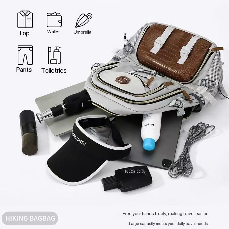 25L 750G rucksack, black backpack, travel backpack, durable backpacks, simple backpack, travel rucksack, hiking backpack, best travel backpack, laptop backpack for women - Image 10