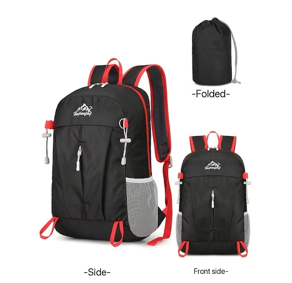 18L 200G travel backpack, black backpack, hiking backpack, ultralight backpack, simple backpack, laptop backpack for women, ladies laptop backpack, laptop backpack - Image 8