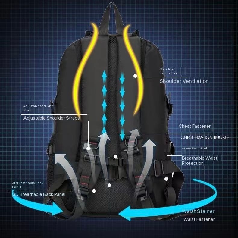 39L 700G hiking backpack, black backpack, travel backpack, laptop backpack for women, simple modern backpack, best travel backpack, ladies laptop backpack - Image 7