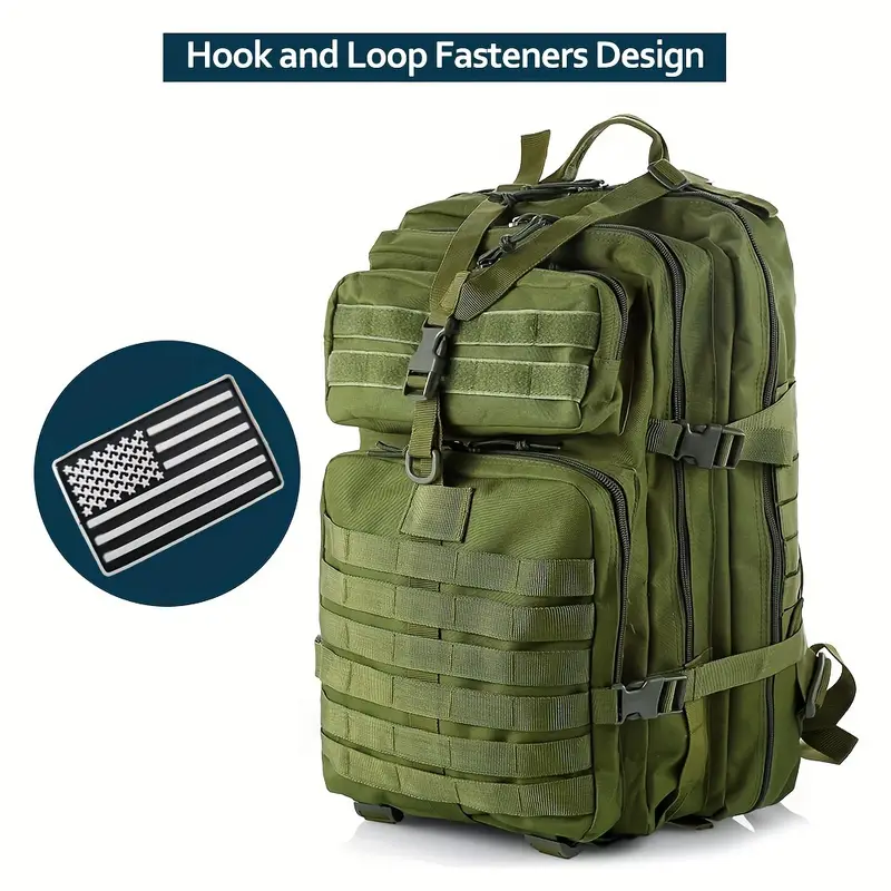 45L 1300G tactical bag, military backpacks, adventure time backpack, durable backpacks, vintage backpack, camo backpack, large backpack, camouflage backpack, green backpack - Image 8