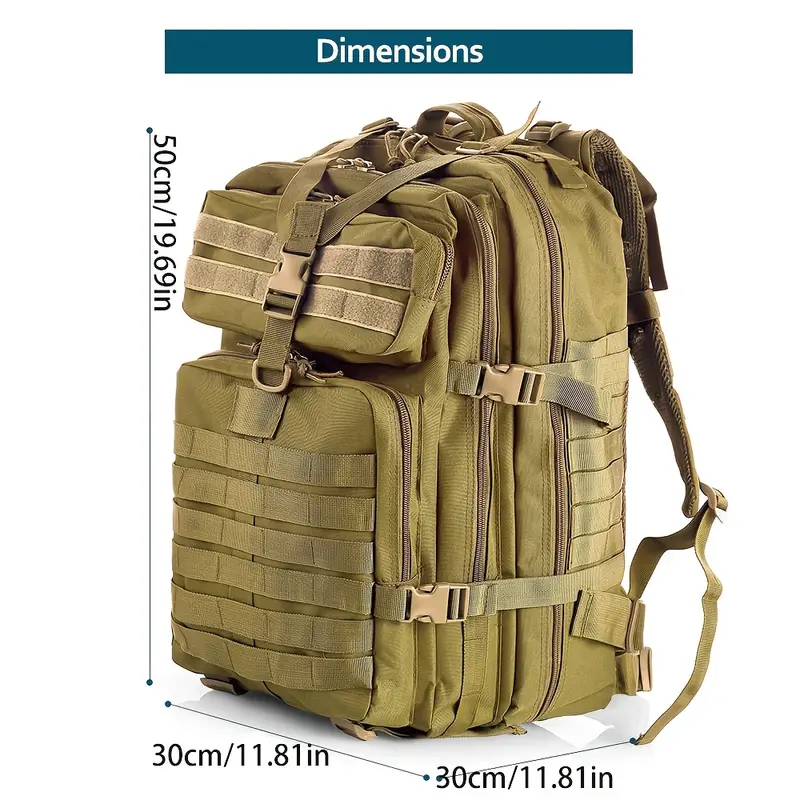 45L 1300G tactical bag, military backpacks, adventure time backpack, durable backpacks, vintage backpack, camo backpack, large backpack, camouflage backpack, green backpack - Image 2