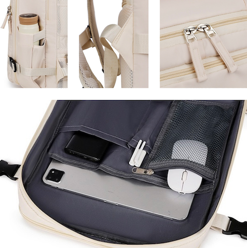 24L 820G daypack, pink backpack, travel backpack, durable backpacks, simple modern backpack, best travel backpack, laptop backpack for women, ladies laptop backpack - Image 8