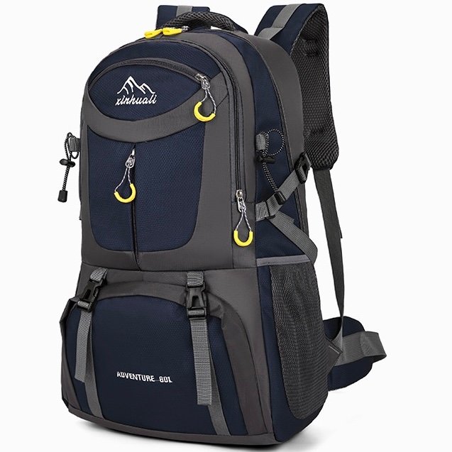 40L 880G travel backpack, black backpack, hiking backpack, water backpack, simple modern backpack, large backpack, plain black backpack, all black backpack, blue backpack - Image 13