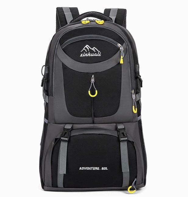 40L 880G travel backpack, black backpack, hiking backpack, water backpack, simple modern backpack, large backpack, plain black backpack, all black backpack, blue backpack - Image 14