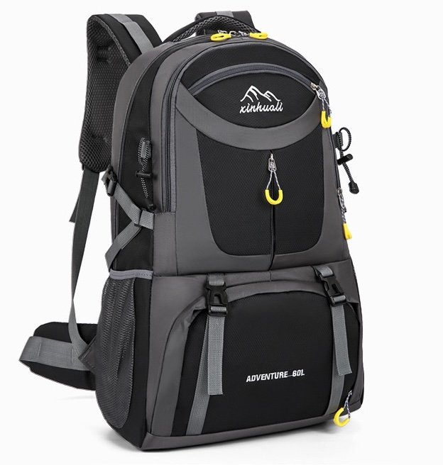 40L 880G travel backpack, black backpack, hiking backpack, water backpack, simple modern backpack, large backpack, plain black backpack, all black backpack, blue backpack - Image 15