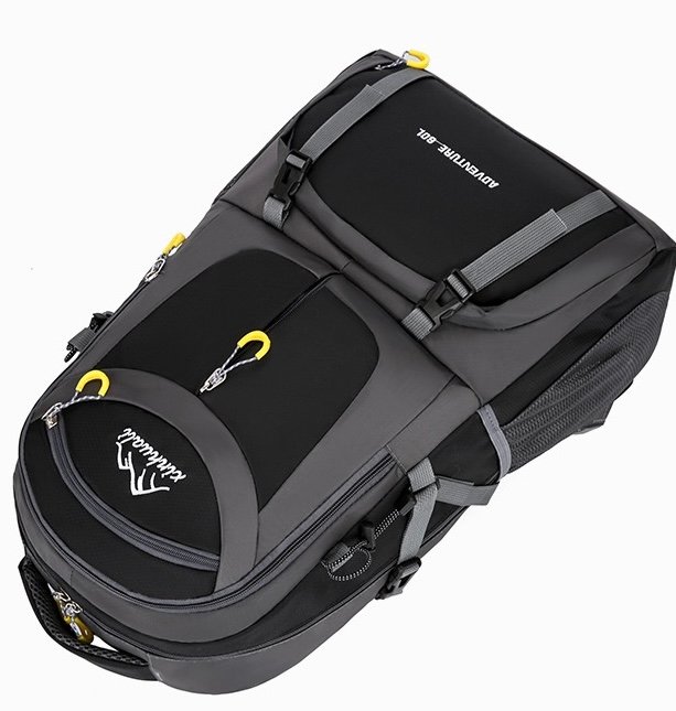 40L 880G travel backpack, black backpack, hiking backpack, water backpack, simple modern backpack, large backpack, plain black backpack, all black backpack, blue backpack - Image 18