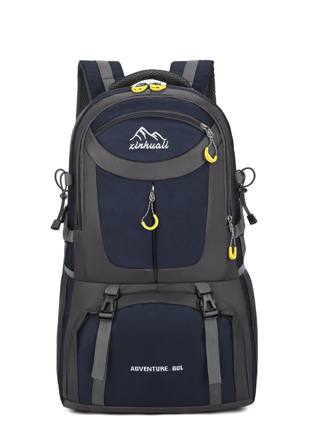 40L 880G travel backpack, black backpack, hiking backpack, water backpack, simple modern backpack, large backpack, plain black backpack, all black backpack, blue backpack - Image 3