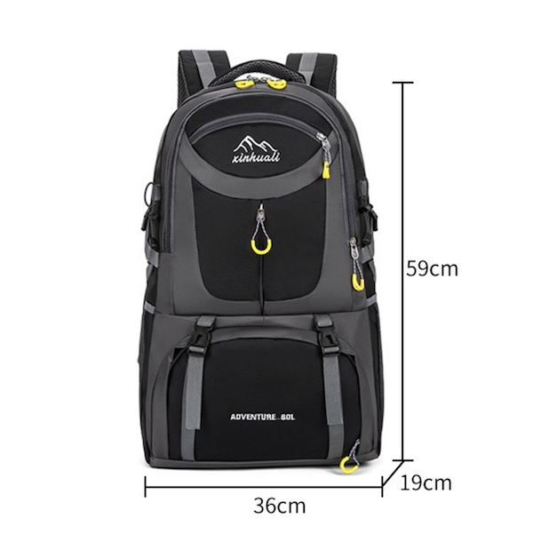 40L 880G travel backpack, black backpack, hiking backpack, water backpack, simple modern backpack, large backpack, plain black backpack, all black backpack, blue backpack - Image 2