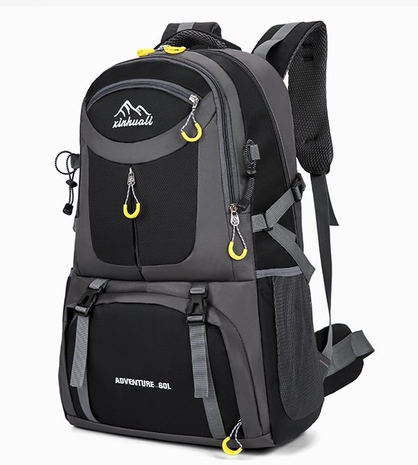 40L 880G travel backpack, black backpack, hiking backpack, water backpack, simple modern backpack, large backpack, plain black backpack, all black backpack, blue backpack - Image 9